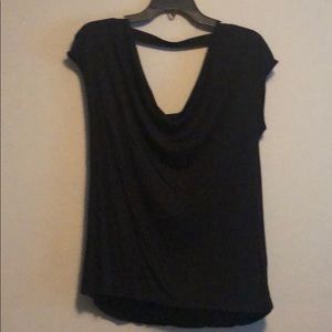 Black cotton tee